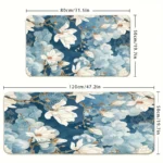 2 Piece Kitchen Rug Set - Floral Flowers for Kitchen and Bathroom