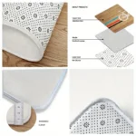 Wood Grain with Bicycle Design Welcome Doormat for Home Entrance, Foyer, Kitchen, Bathroom