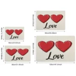 Valentine'S Day Love Themed Welcome Doormat for Home Entrance, Foyer, Kitchen, Bathroom