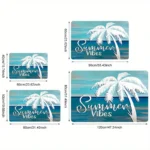 Tropical Coconut Palm Welcome Doormat for Home Entrance, Foyer, Kitchen, Bathroom
