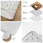 Cute Cartoon with Multiple Cat Wood Grain Retro Welcome Doormat for Home Entrance, Foyer, Kitchen, Bathroom