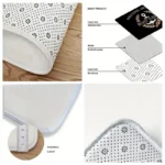 Nautical Anchor & Laurel Wreath Design Welcome Doormat for Home Entrance, Foyer, Kitchen, Bathroom